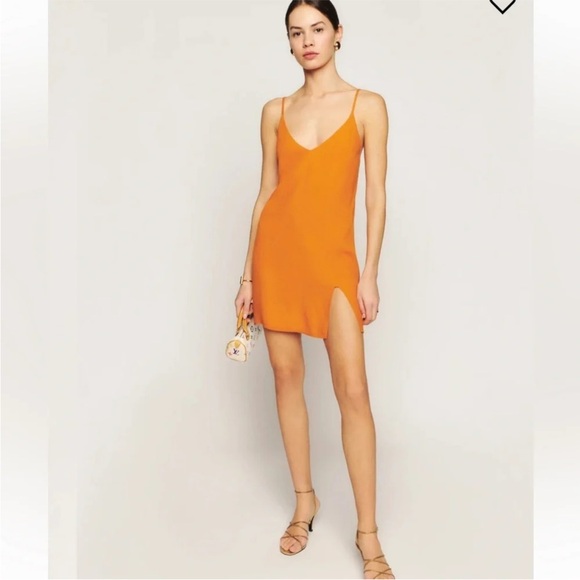 Reformation Dresses & Skirts - Reformation Marlowe Mini Slip Dress in Orange Size M